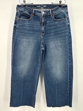 OLD NAVY EXTRA HIGH RISE SKY HIGH WIDE LEG JEANS SECRET SMOOTH POCKETS SIZE 14